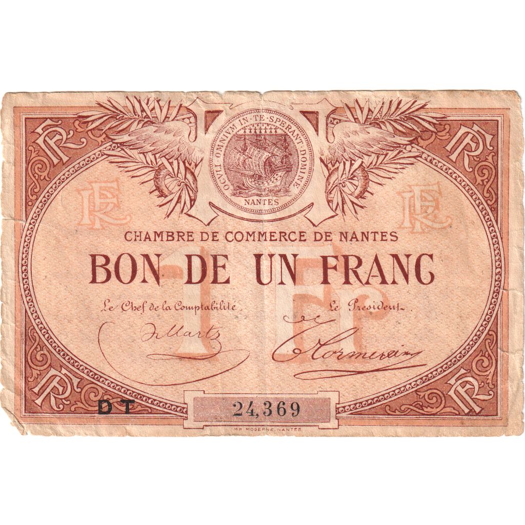 Francja, 1 Franc, DT24,369, VF(20-25), Pirot:88-5