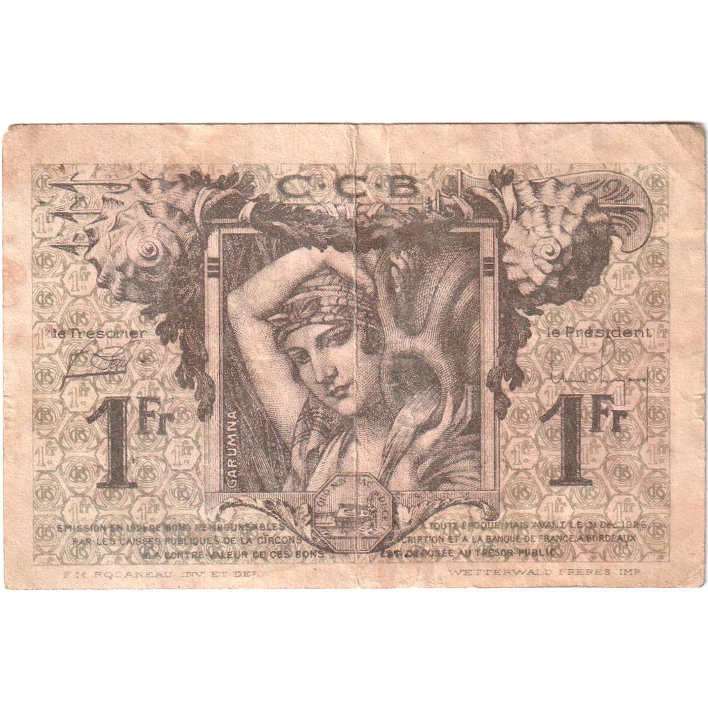 Francia, 1 Franc, 005,582, BB, Pirot:30.30