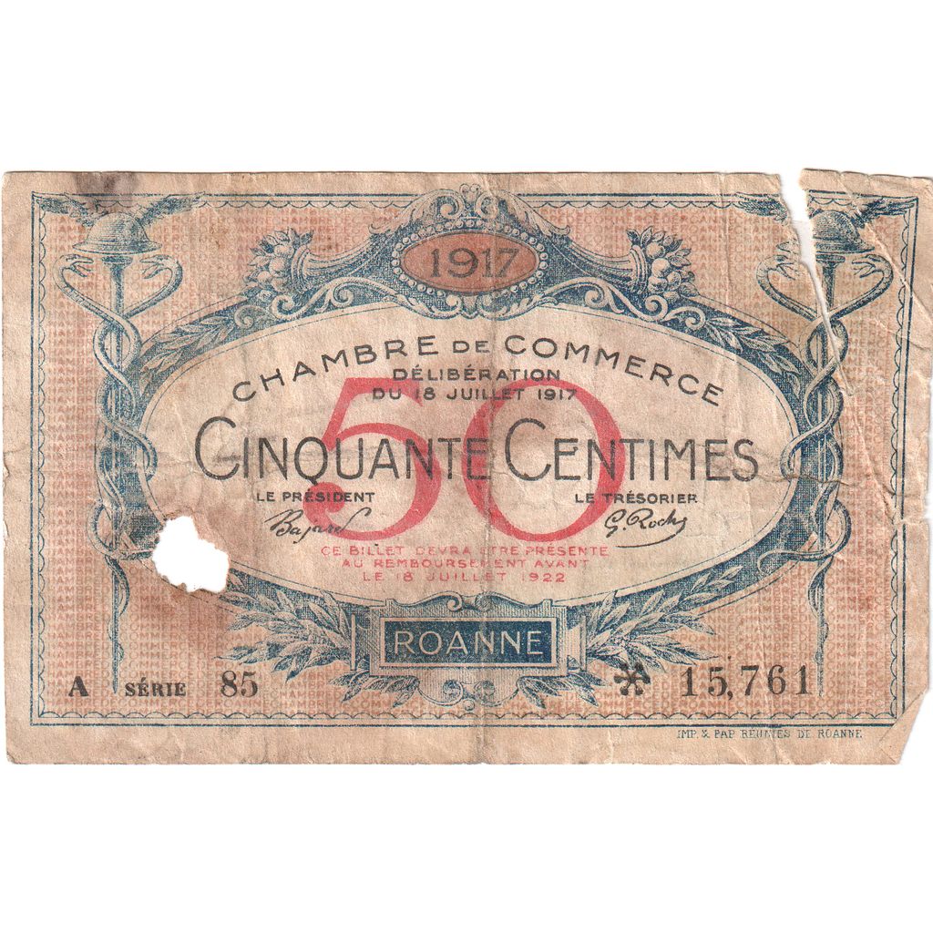 Francia, 50 Centimes, 1917-7-18, 15,761, D, Pirot:103-24