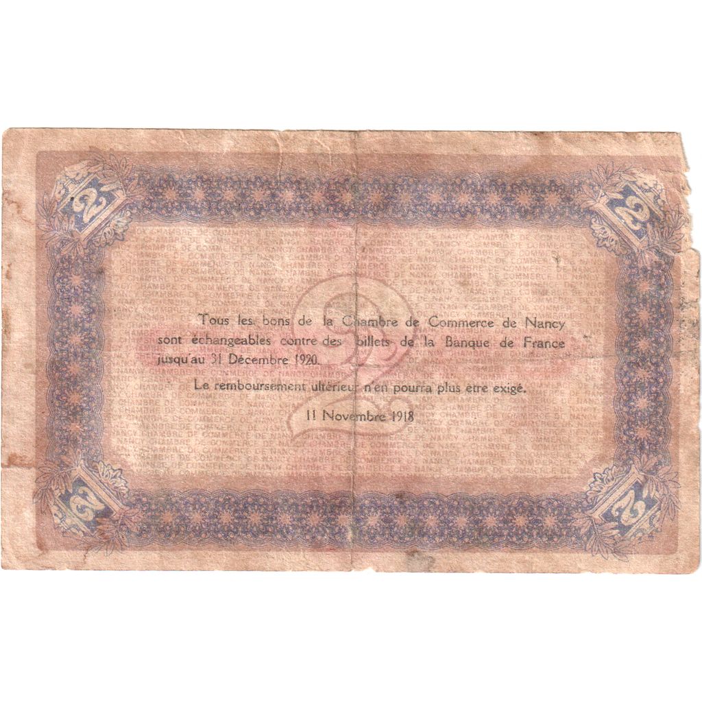 France, 2 Francs, 1918-11-11, 107,368, TB, Pirot:87-25