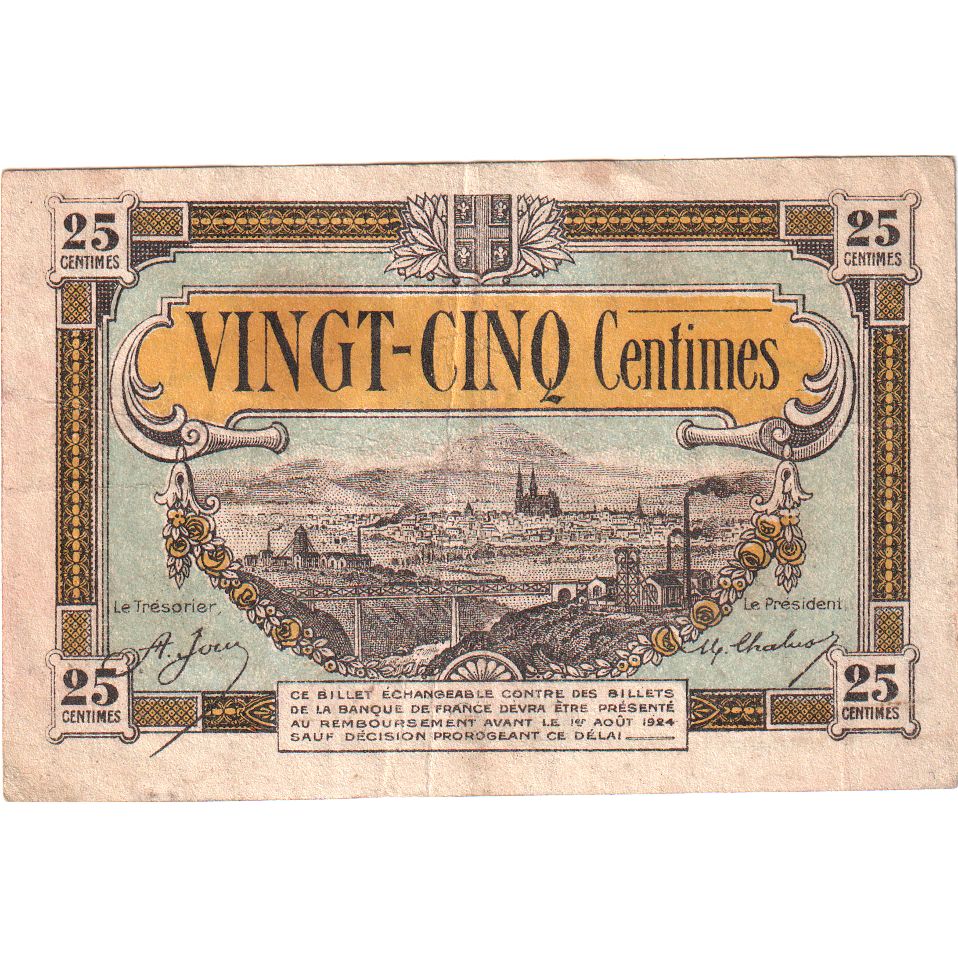 Frankreich, 25 Centimes, Série 288 010,763, SS, Pirot:40-1