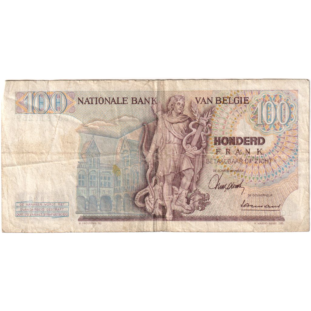 Belgium, 100 Francs, 1974-02-21, VF(20-25)
