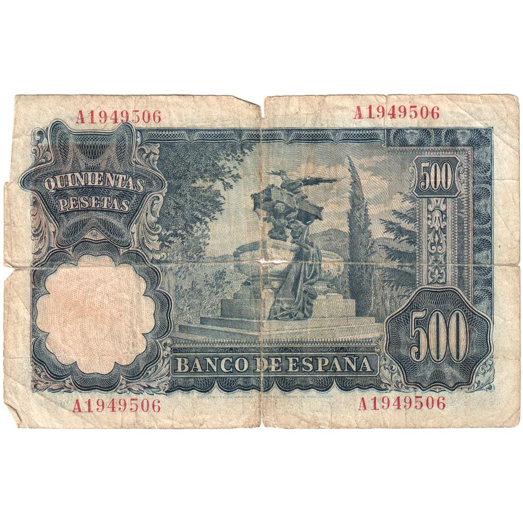 Spain, 500 Pesetas, 1951-11-15, VG(8-10)