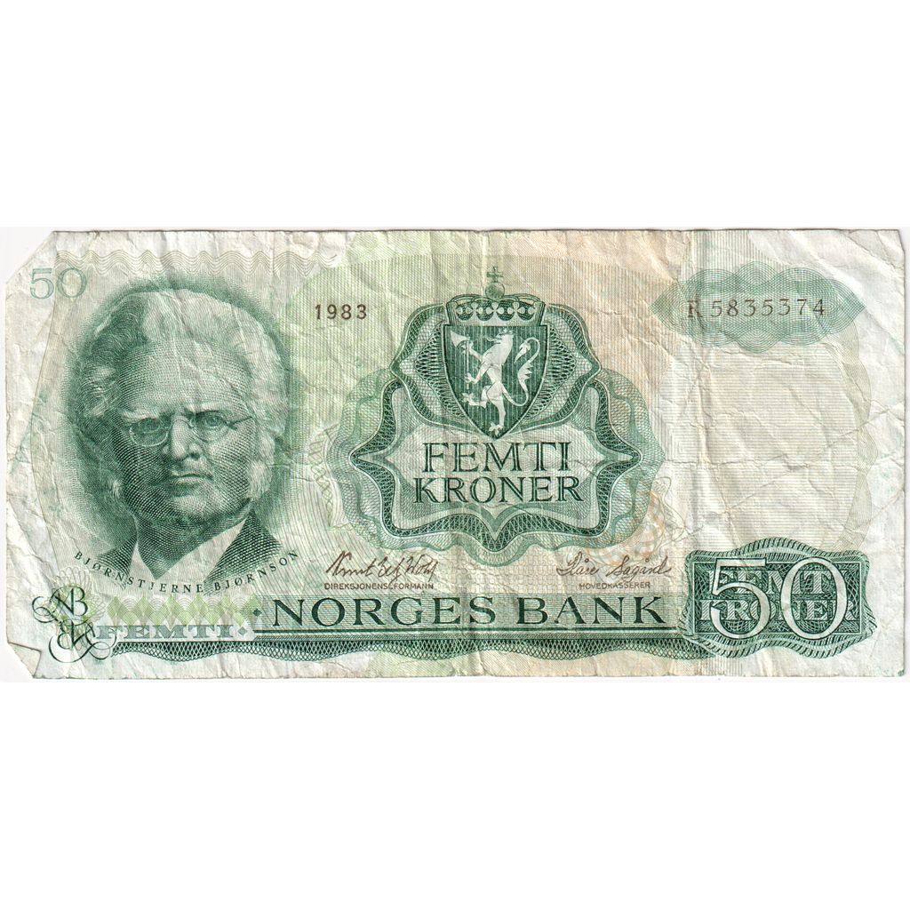 Norway, 50 Kroner, VG(8-10)