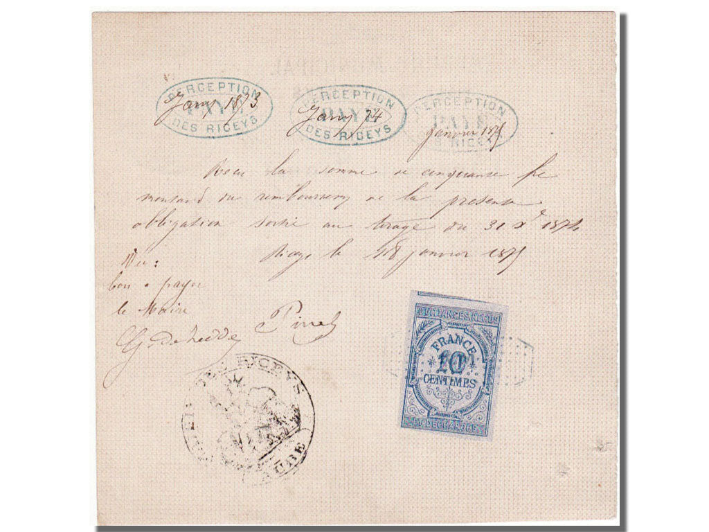 Geldschein, Frankreich, 50 Francs, 1872, UNZ-