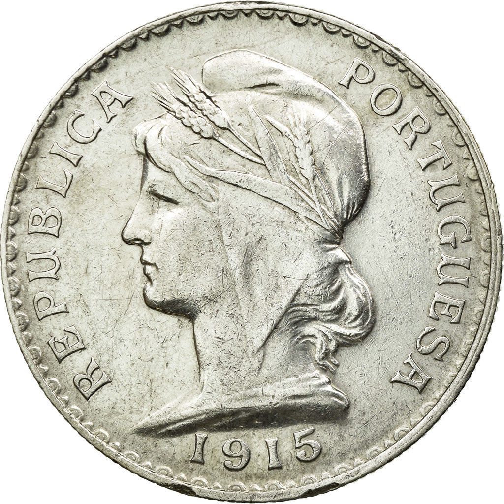 Coin, Portugal, Escudo, 1915, EF(40-45), Silver, KM:564