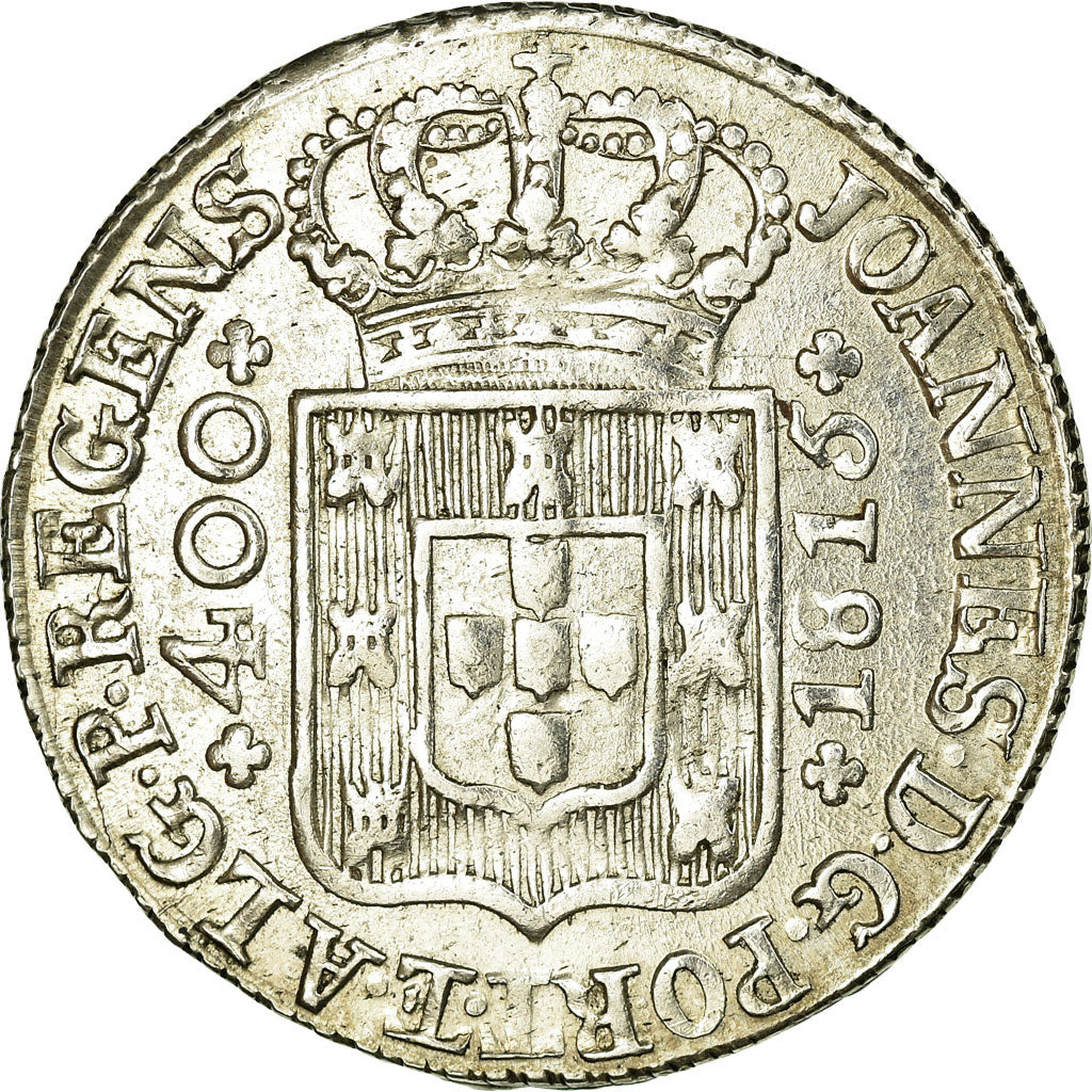 Coin, Portugal, Jo, 400 Reis, Pinto, 480 Reis, 1815, Lisbon, EF(40-45), Silver