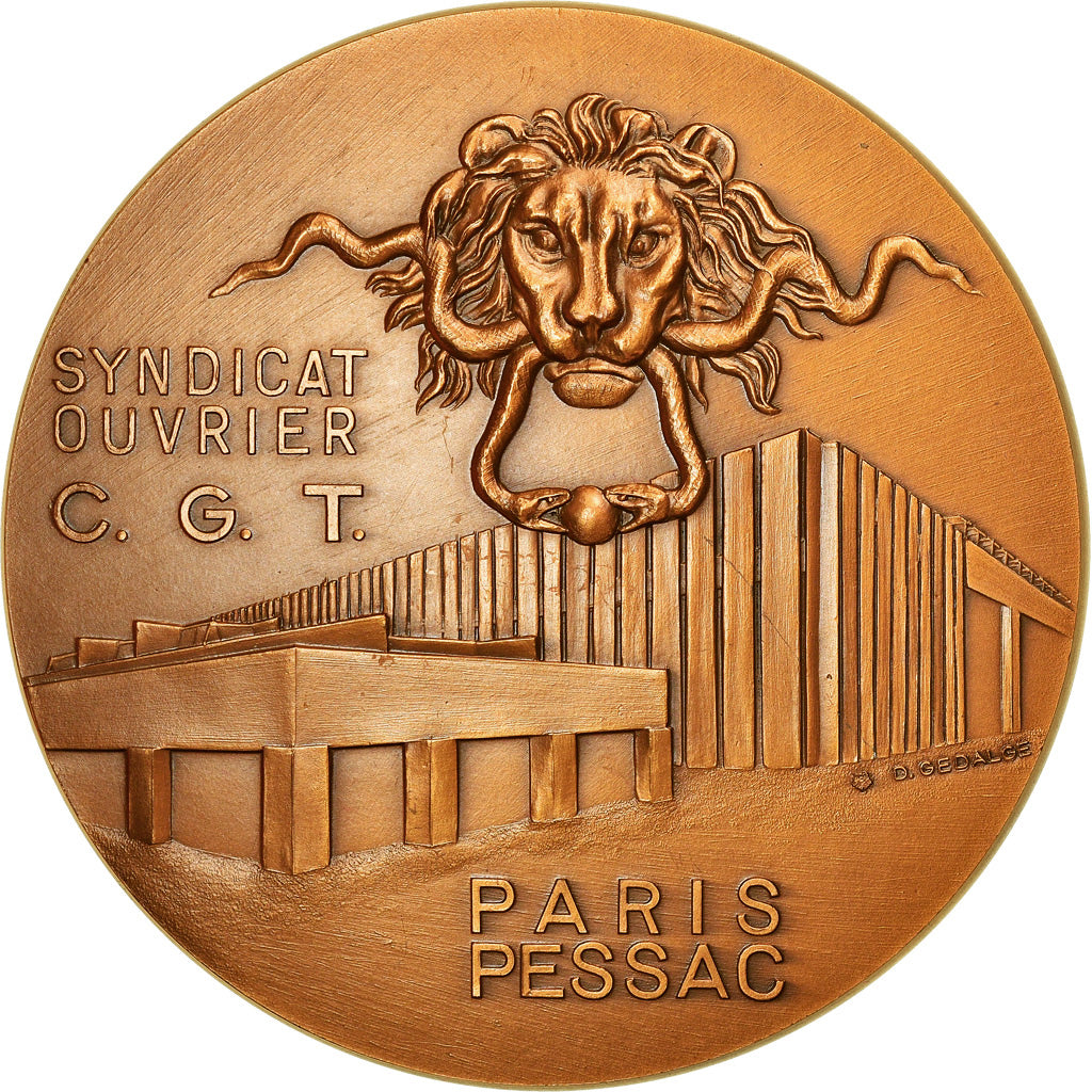 França, Medal, Syndicat des Ouvriers des Monnaies et Médailles, 1980, Gedalge