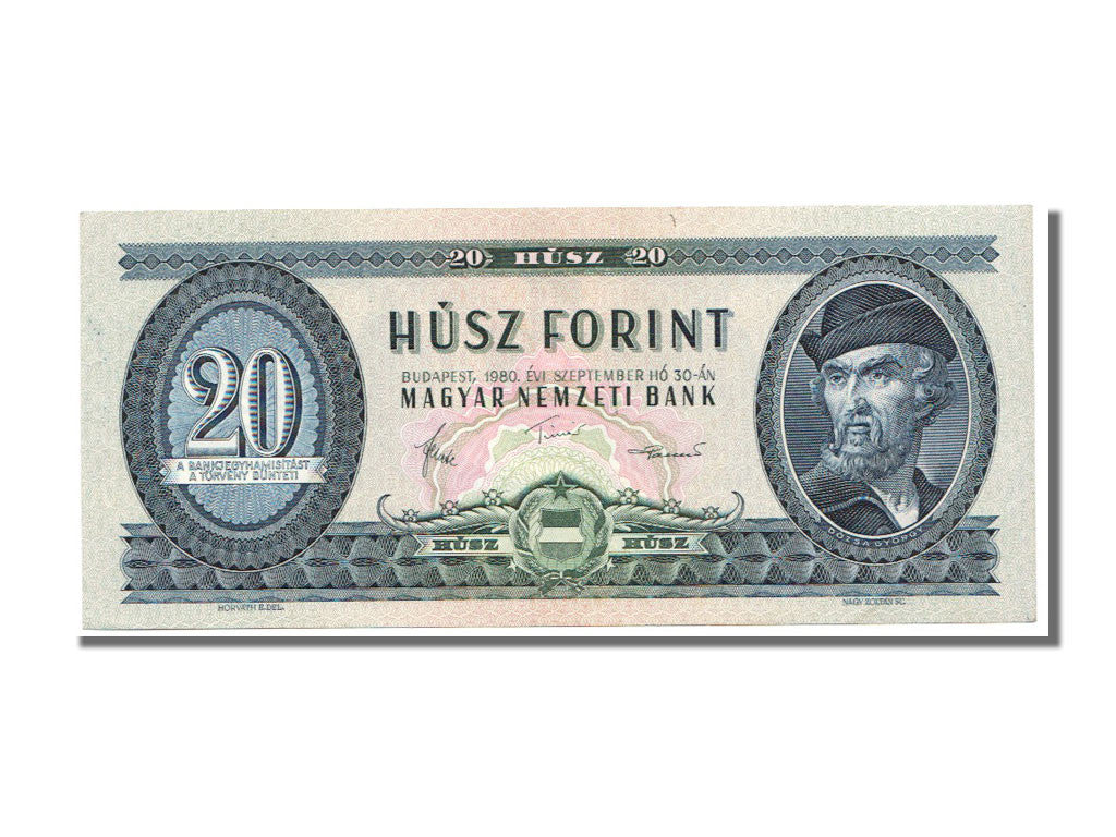 Banknote, Hungary, 20 Forint, 1980, 1980-09-30, UNC(63)