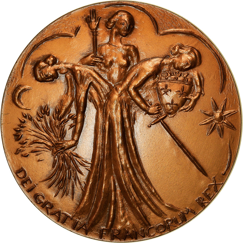 França, Medal, Hugues Capet , Anniversaire des 1000 Ans, História, 1987