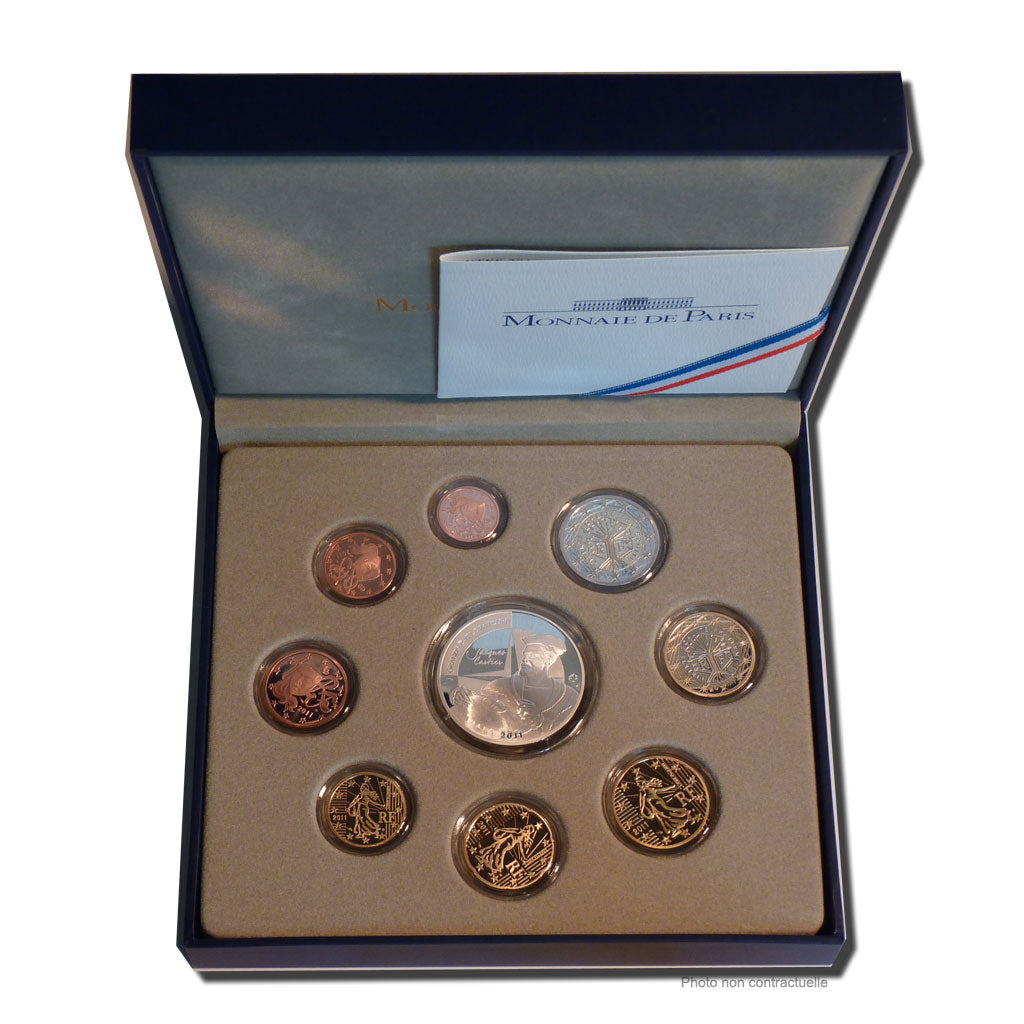 France, Proof Set Euro, 2011, MS(65-70), Gadoury:page 339