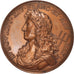France, Médaille, Louis XIV, La Navigation, History, 1668, Refrappe, SUP