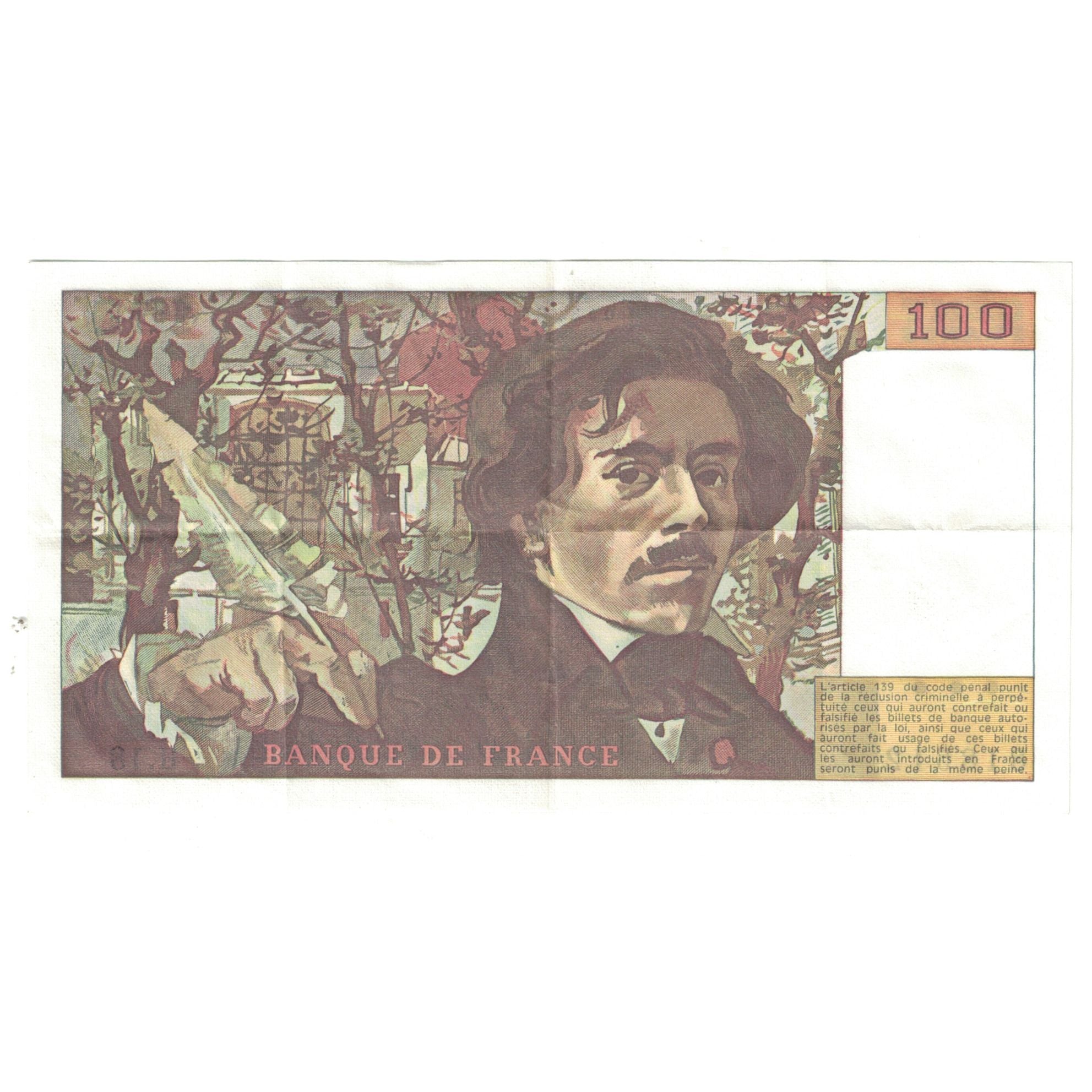 Francia, 100 Francs, Delacroix, 1979, H.18, SPL-, Fayette:69.02C, KM:154a