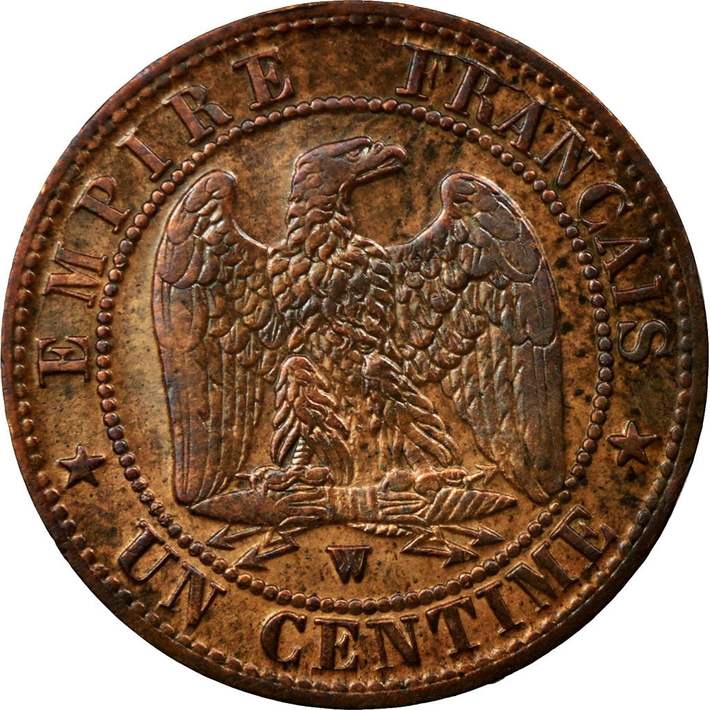 Moneda, Francia, Napoleon III, Napoléon III, Centime, 1857, Lille, MBC+