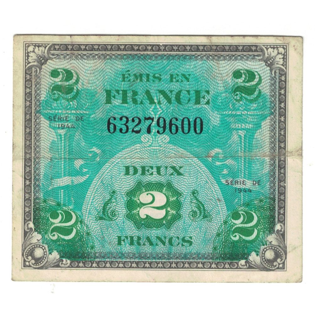 Frankreich, 2 Francs, 1944, 63279600, SS, Fayette:VF16.1, KM:114a