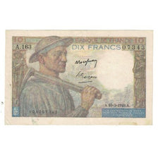 França, 10 Francs, Mineur, 1949, A.163 07343, EF(40-45), Fayette:8.20, KM:99f