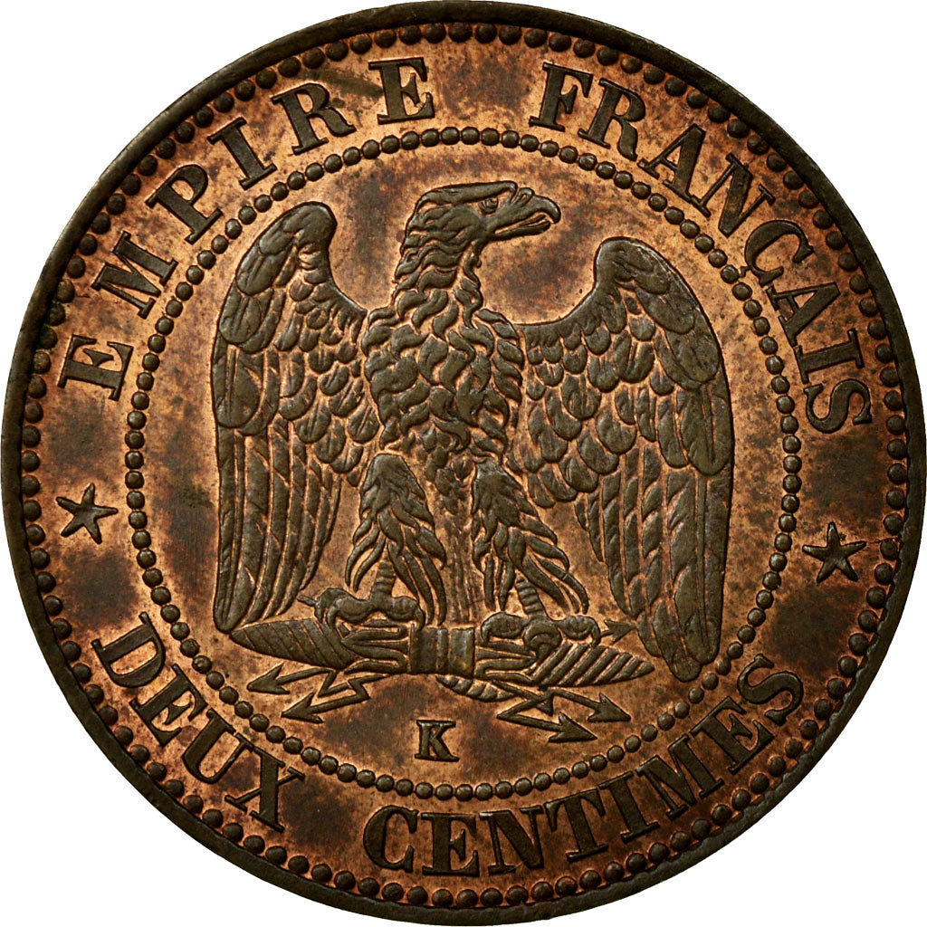 Coin, France, Napoleon III, Napoléon III, 2 Centimes, 1862, Bordeaux
