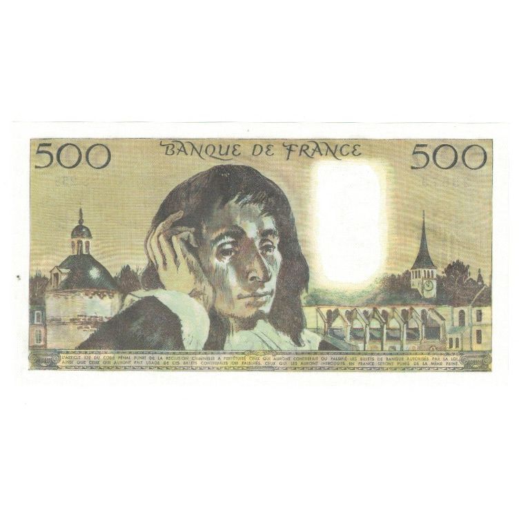 Francia, 500 Francs, Pascal, 1987, S.258 25673, FDS, Fayette:71.36, KM:156f