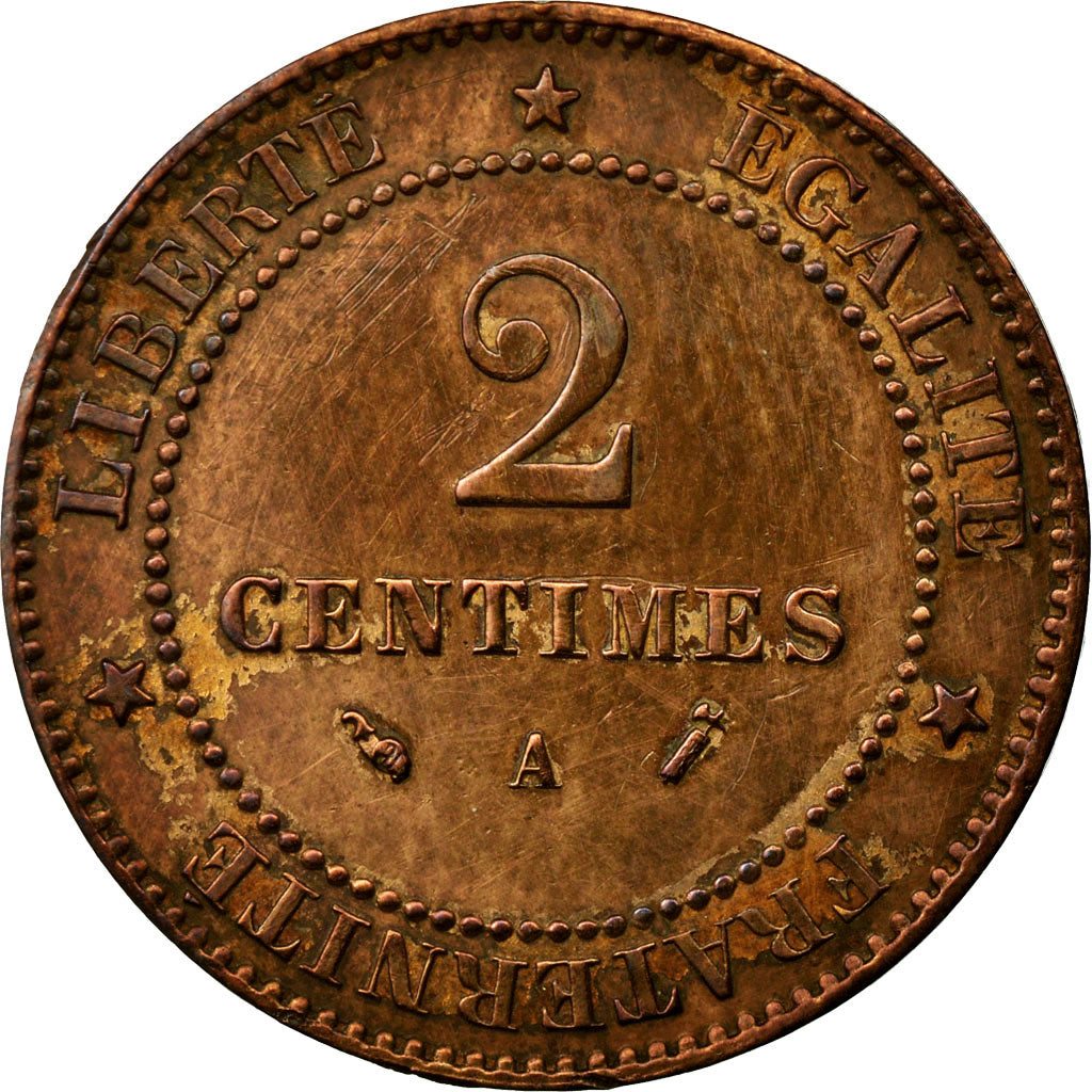 Coin, France, Cérès, 2 Centimes, 1894, Paris, AU(50-53), Bronze, Gadoury:105