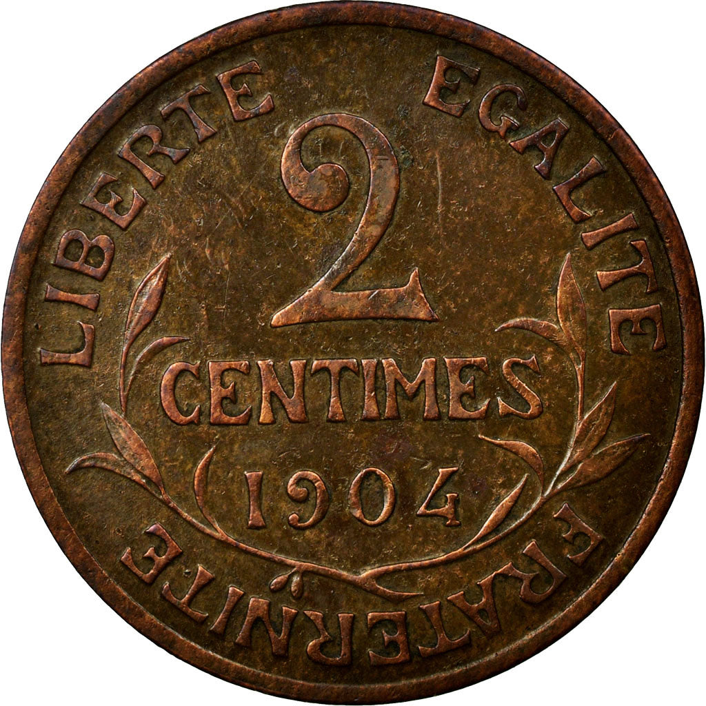 Coin, France, Dupuis, 2 Centimes, 1904, AU(50-53), Bronze, Gadoury:107