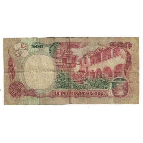 Billet, Colombie, 500 Pesos Oro, 1986, 1986-07-20, KM:431, TB