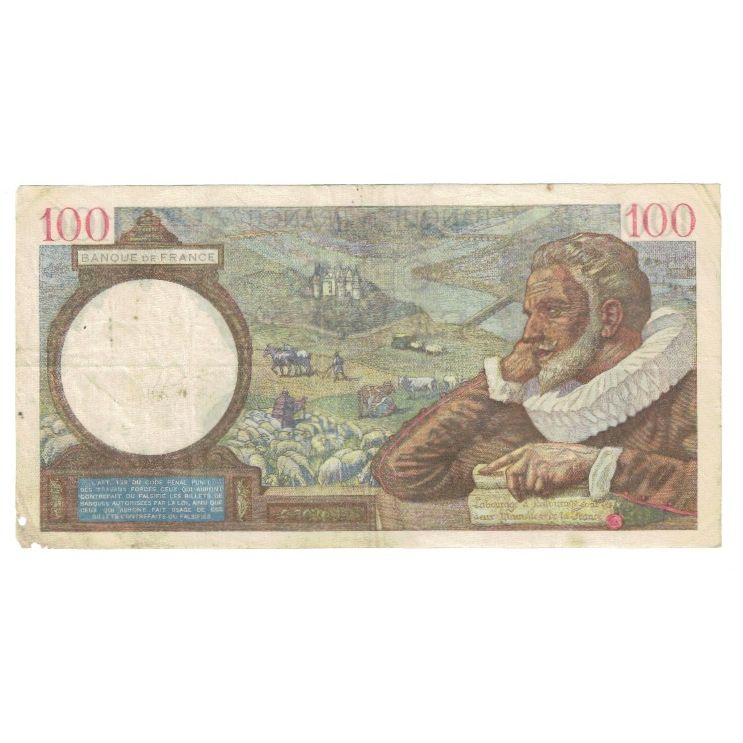 France, 100 Francs, Sully, 1941, P.19730 923, VF(20-25), Fayette:26.48, KM:94
