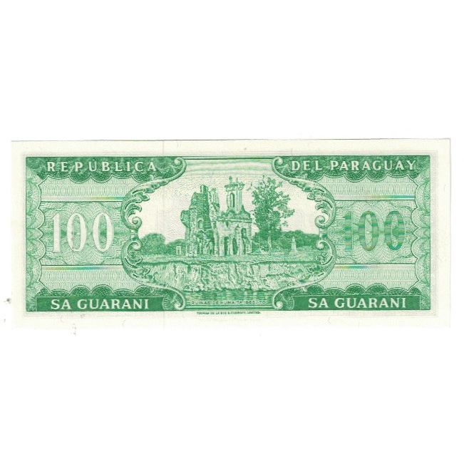 Billete, 100 Guaranies, L1952, Paraguay, KM:199b, UNC