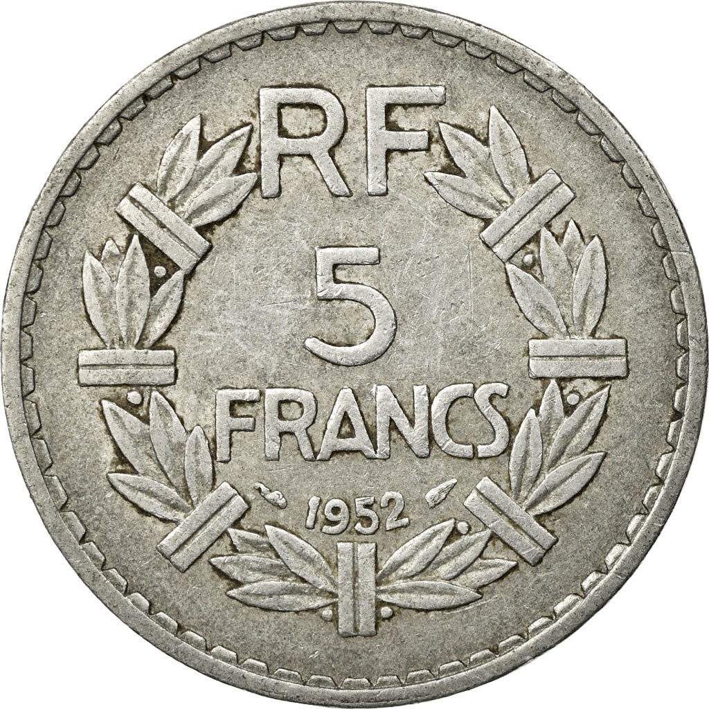 Coin, France, Lavrillier, 5 Francs, 1952, EF(40-45), Aluminum, Gadoury:766a
