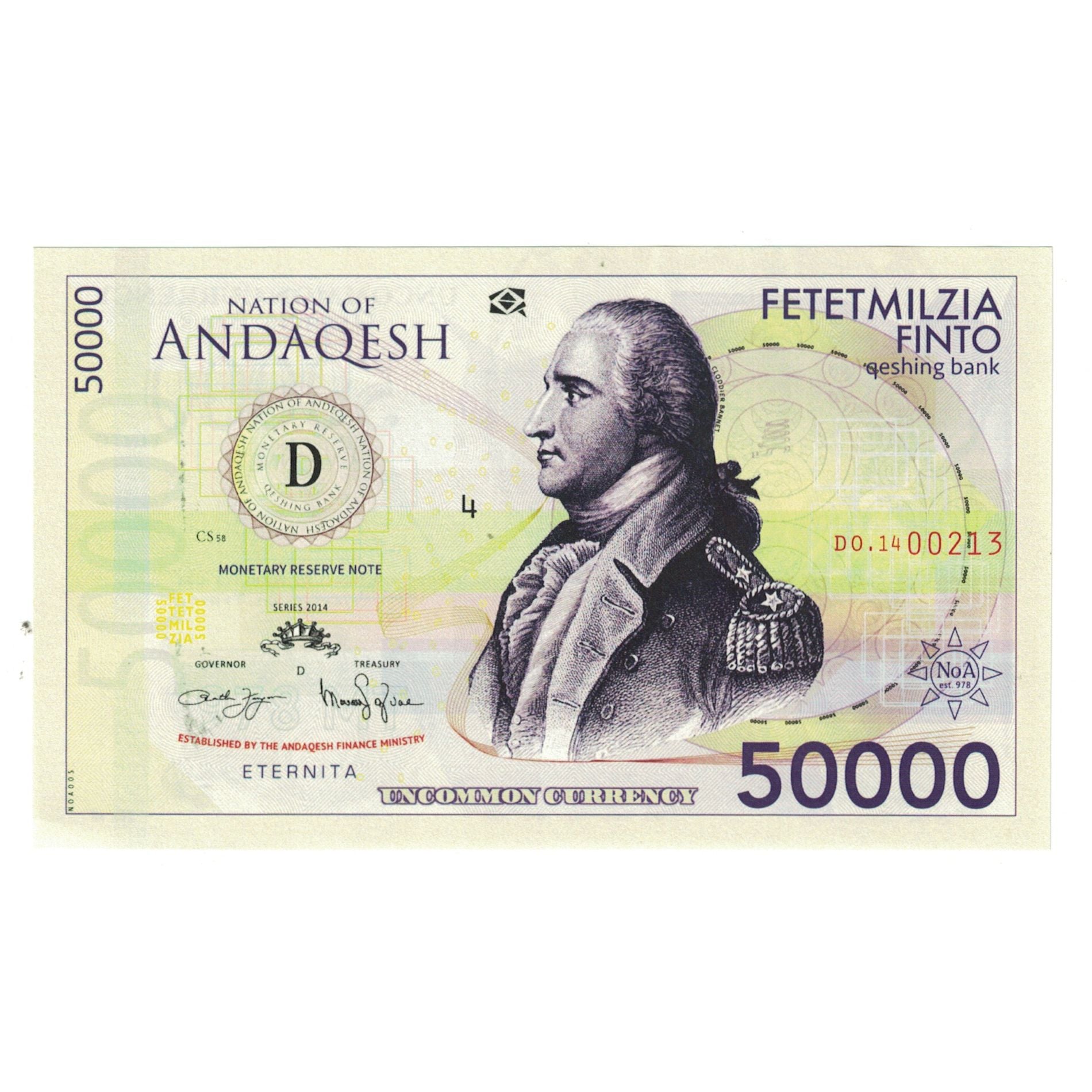 Biljet, Ander, 50000 FINTO NATION OF ANDAQESH, NIEUW