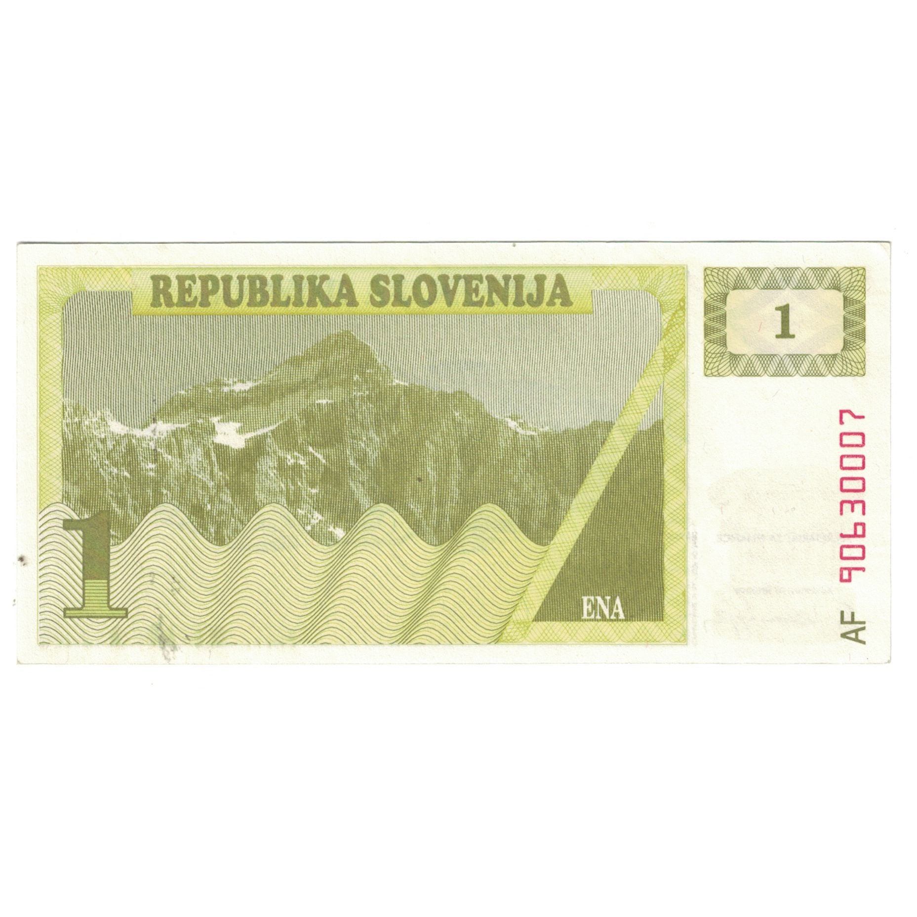 Banconote, Slovenia, 1 (Tolar), KM:1a, SPL-
