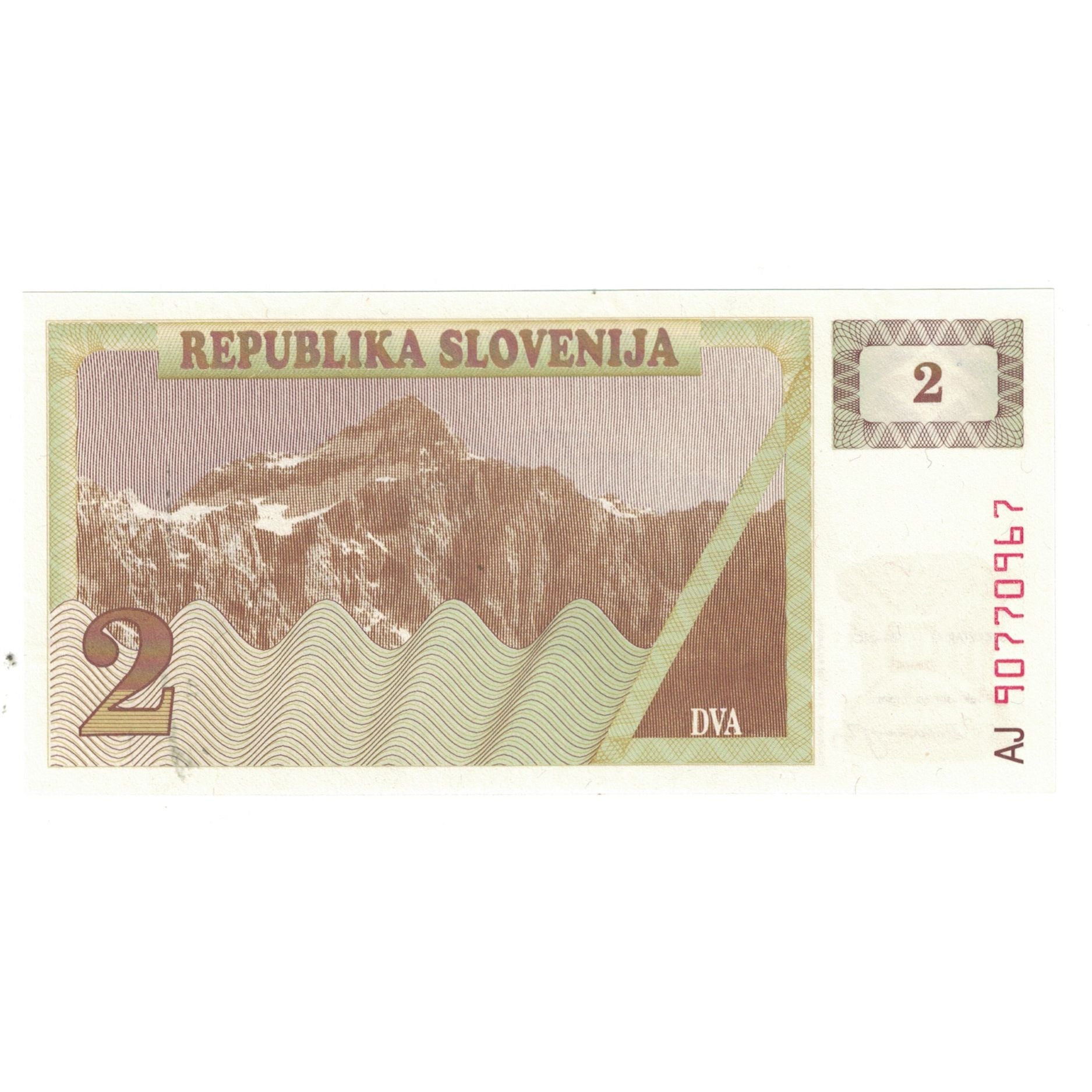 Banconote, Slovenia, 2 (Tolarjev), KM:2a, FDS