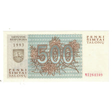 Banknote, Lithuania, 500 Talonu, 1993, KM:46, UNC(65-70)