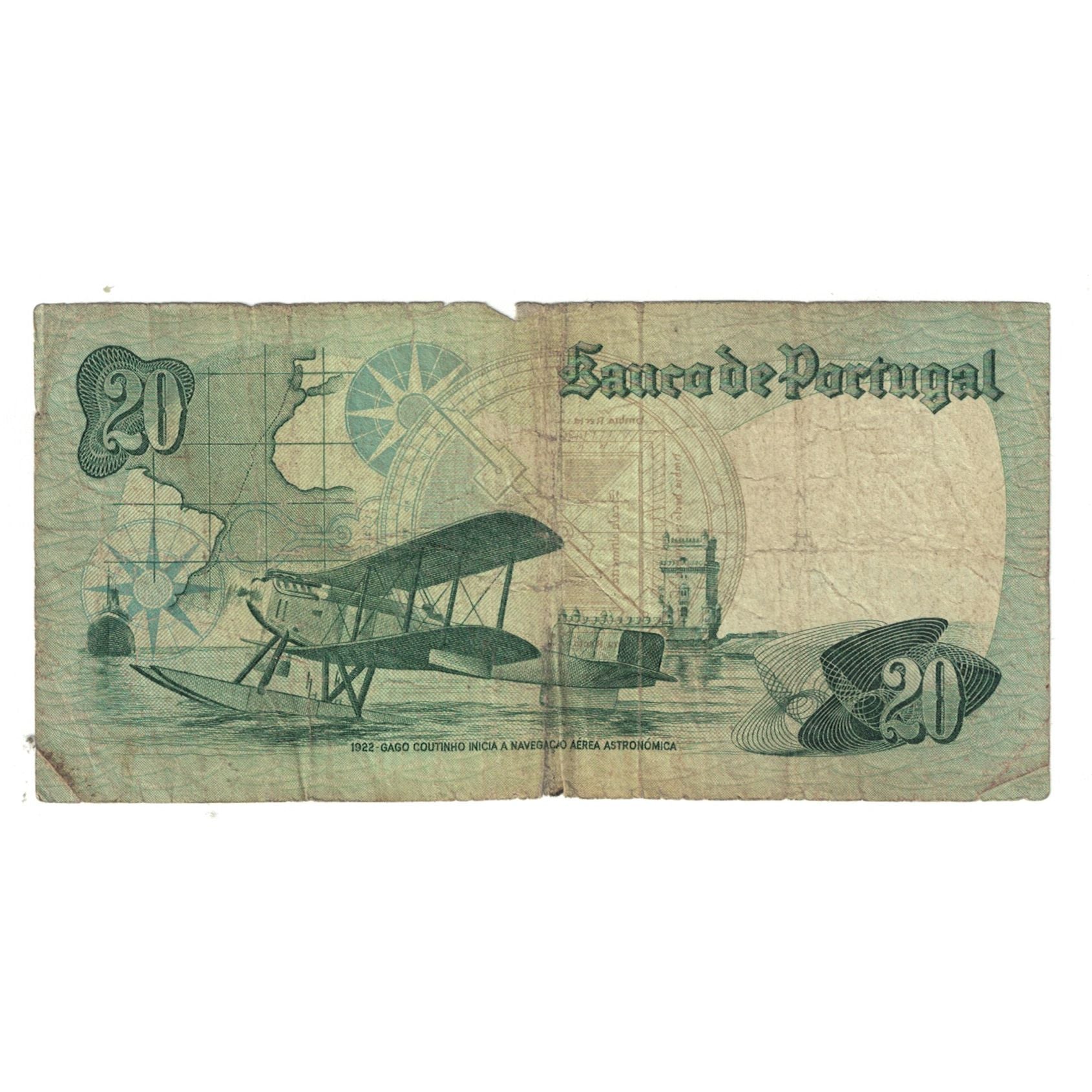 Nota, Portugal, 20 Escudos, 1978, 1978-09-13, KM:176a, F(12-15)