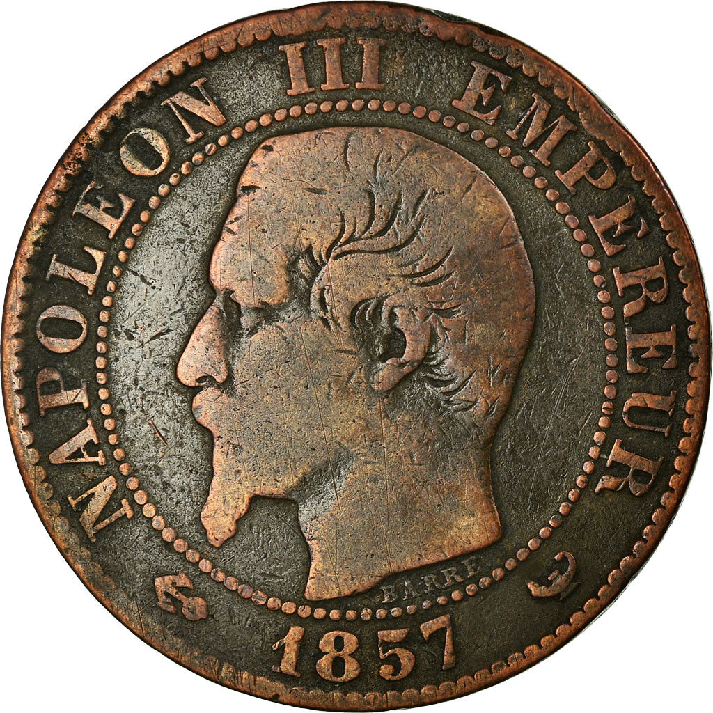 Monnaie, France, Napoleon III, Napoléon III, 5 Centimes, 1857, Lille, B+