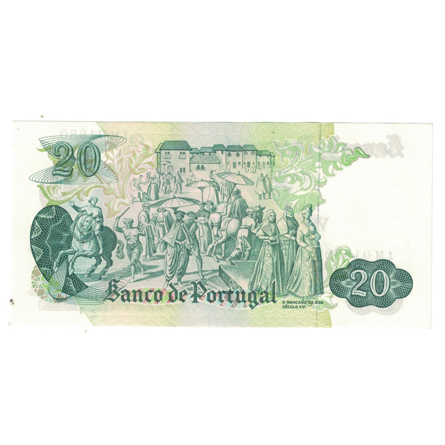 Banknot, Portugal, 20 Escudos, 1971, 1971-07-27, KM:173, EF(40-45)