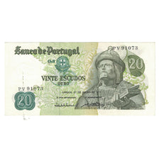 Banknote, Portugal, 20 Escudos, 1971, 1971-07-27, KM:173, AU(55-58)