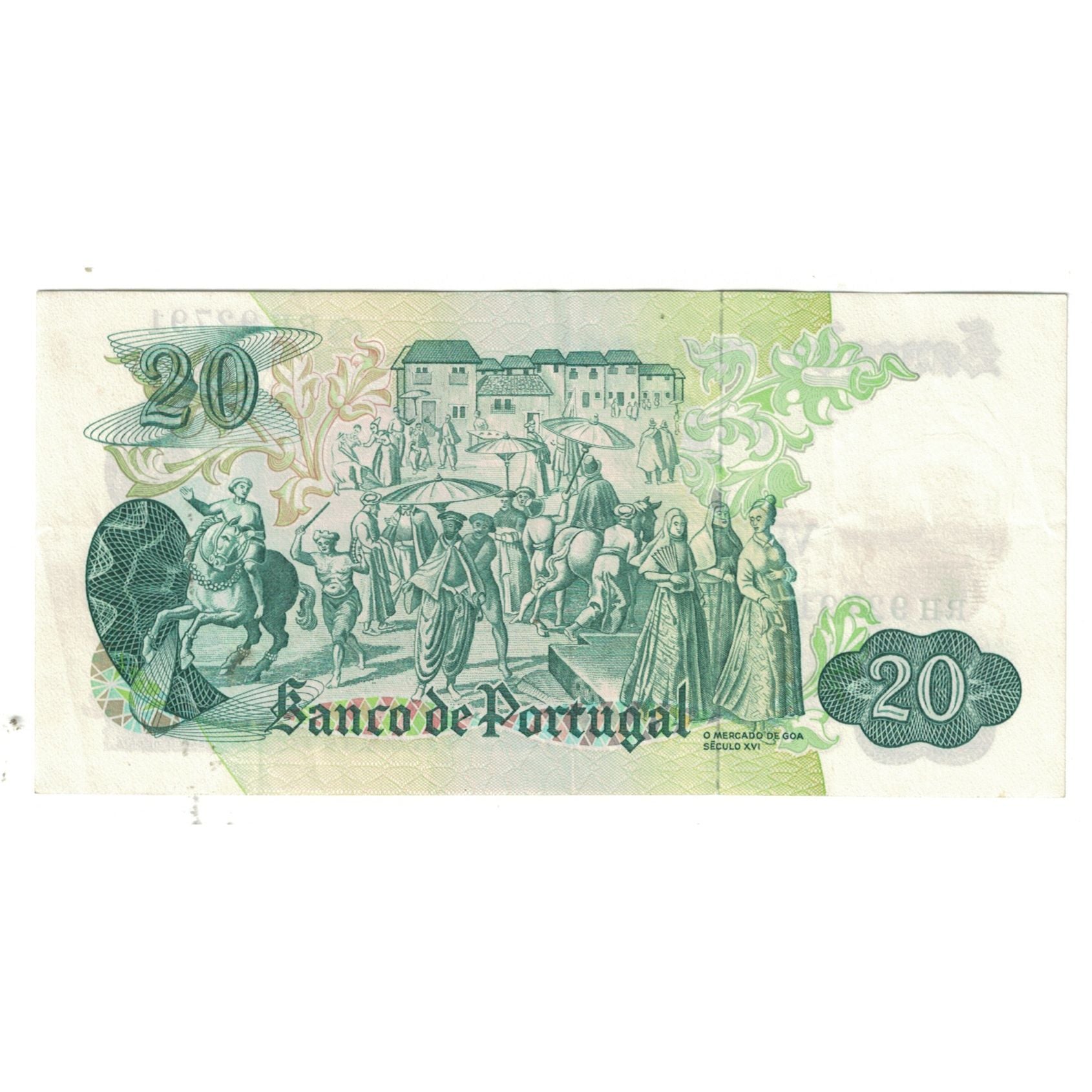 Billet, Portugal, 20 Escudos, 1971, 1971-07-27, KM:173, SPL