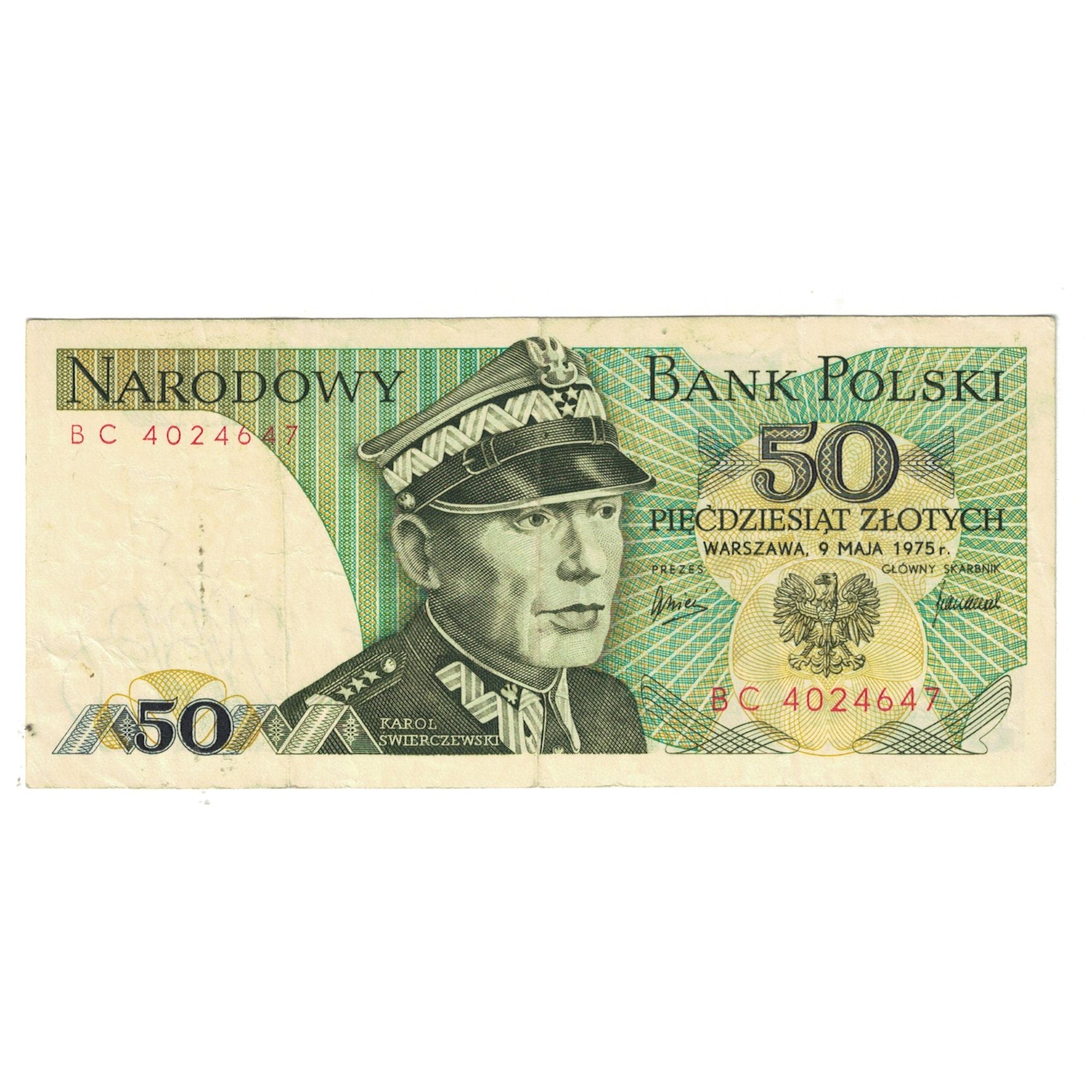 Geldschein, Polen, 50 Zlotych, 1975, 1975-05-09, KM:142a, SS