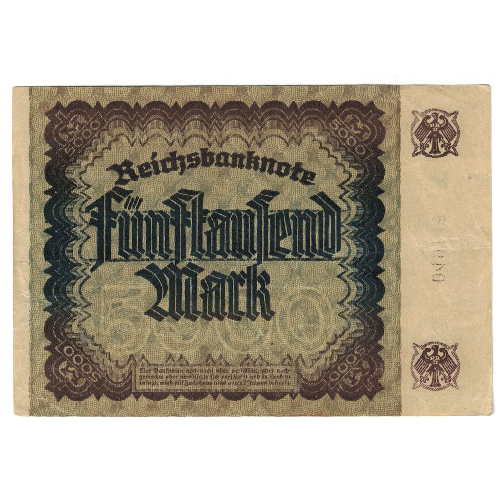 Banknote, Germany, 5000 Mark, 1922, 1922-12-02, KM:81a, AU(55-58)