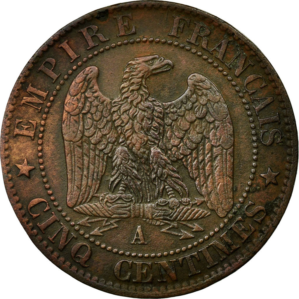Moneta, Francia, Napoleon III, Napoléon III, 5 Centimes, 1865, Paris, BB