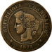 Coin, France, Cérès, 5 Centimes, 1875, Bordeaux, VF(20-25), Bronze