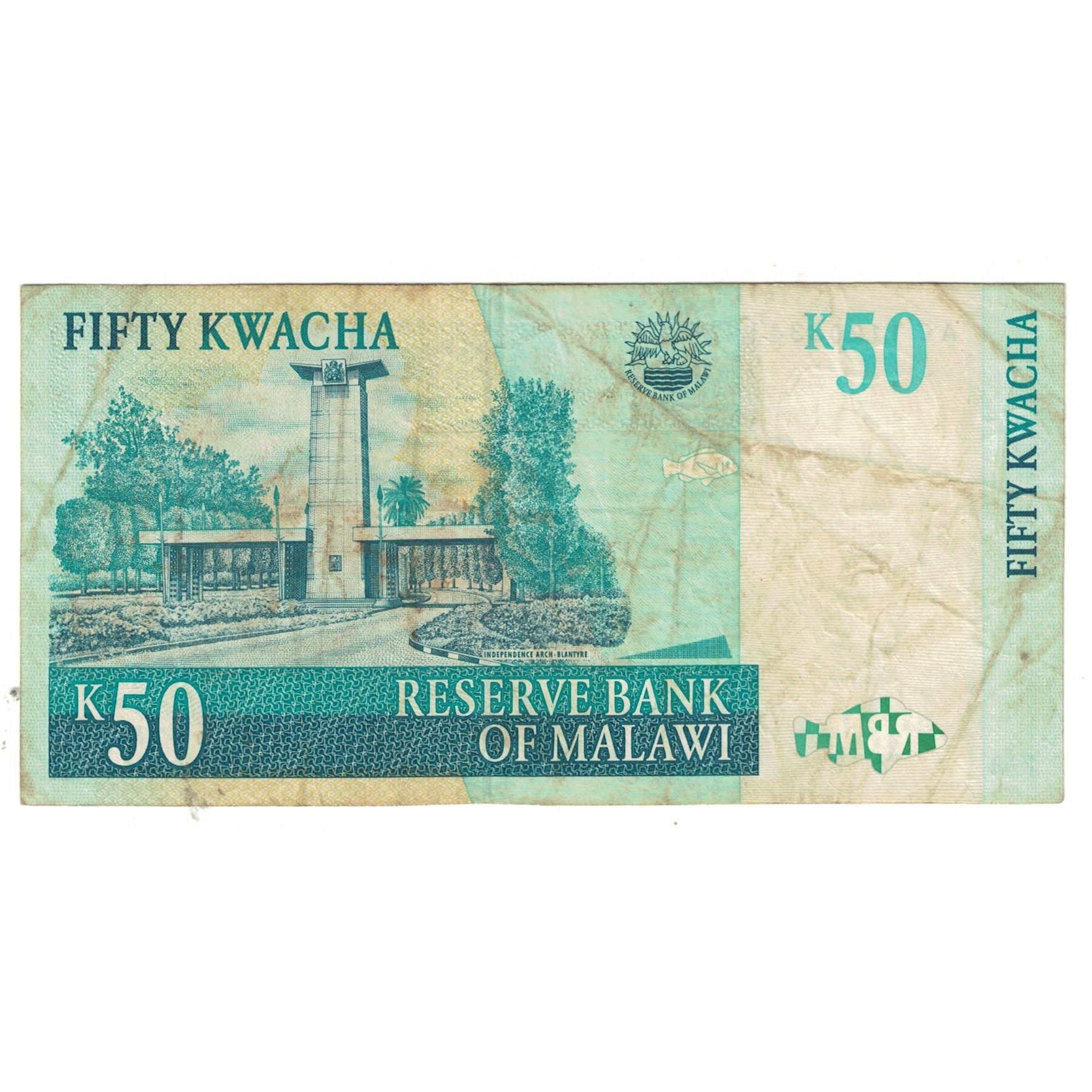Banknote, Malawi, 50 Kwacha, 1997, 1997-07-01, KM:39, VF(20-25)