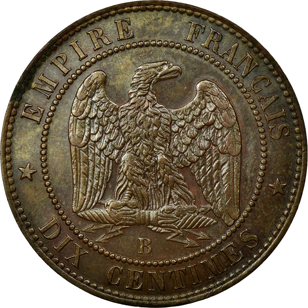 Coin, France, Napoleon III, Napoléon III, 10 Centimes, 1856, Rouen, AU(55-58)