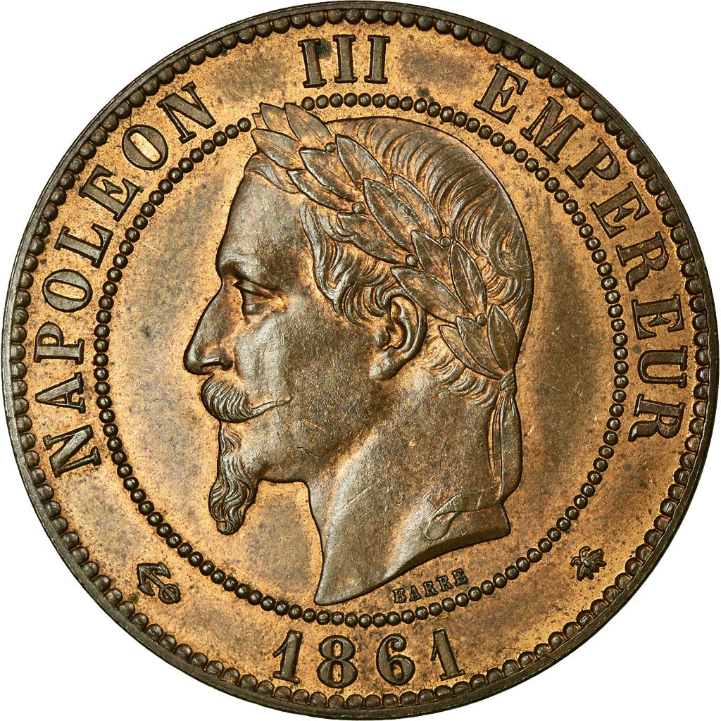 Moneta, Francia, Napoleon III, Napoléon III, 10 Centimes, 1861, Paris, SPL