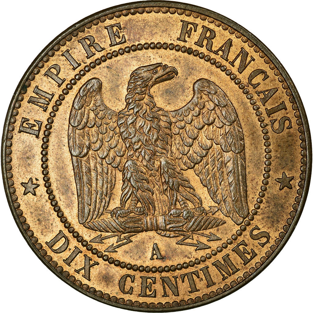 Moneta, Francia, Napoleon III, Napoléon III, 10 Centimes, 1861, Paris, SPL