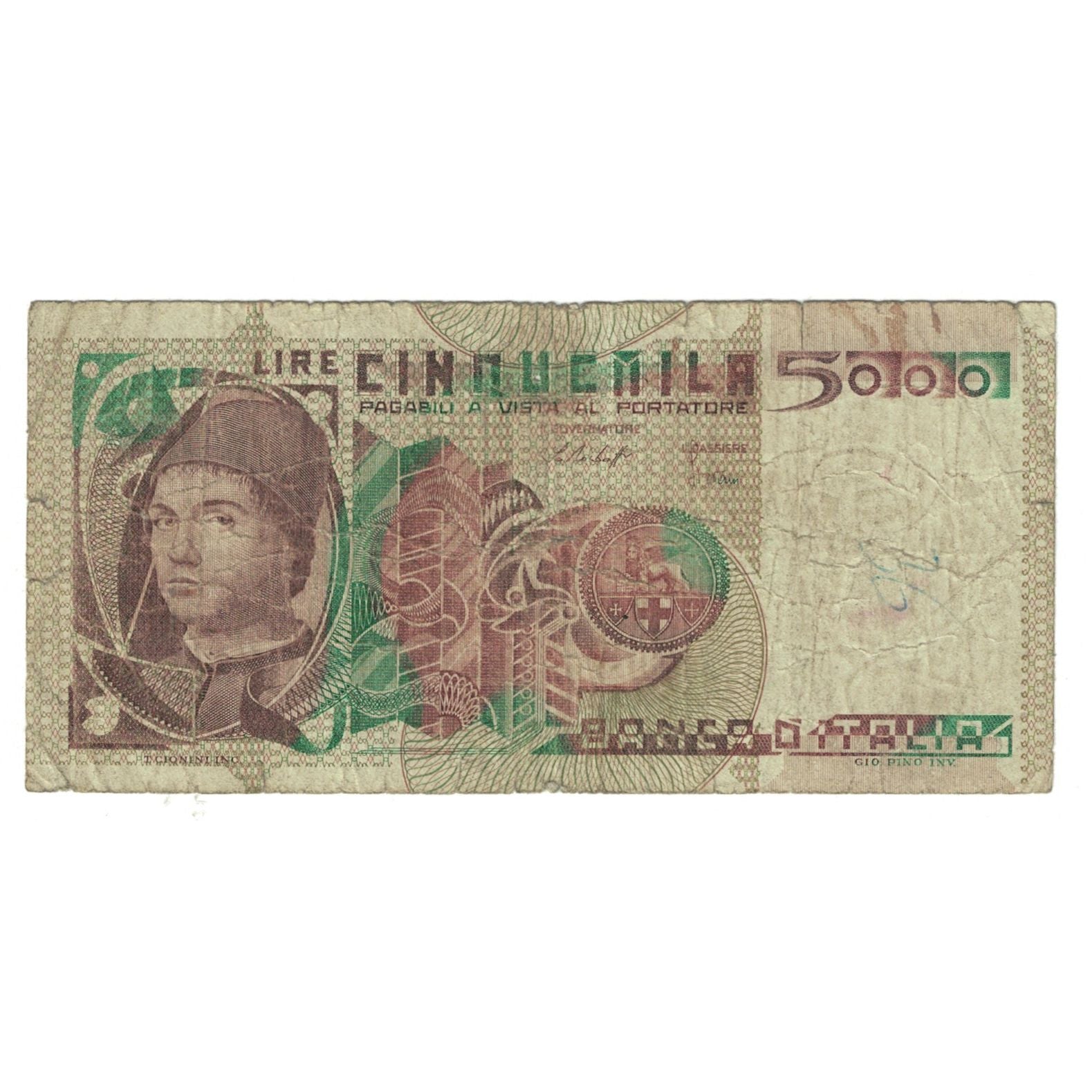 Biljet, Italië, 5000 Lire, 1979, 1979-03-09, KM:105b, TB