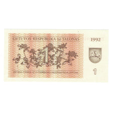 Billet, Lituanie, 1 (Talonas), 1992, KM:39, NEUF