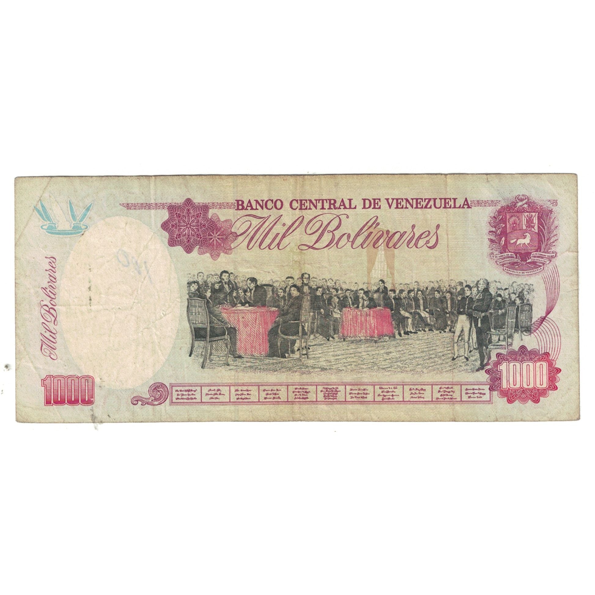 Billete, 1000 Bolivares, 1995, Venezuela, 1995-06-05, KM:76d, BC