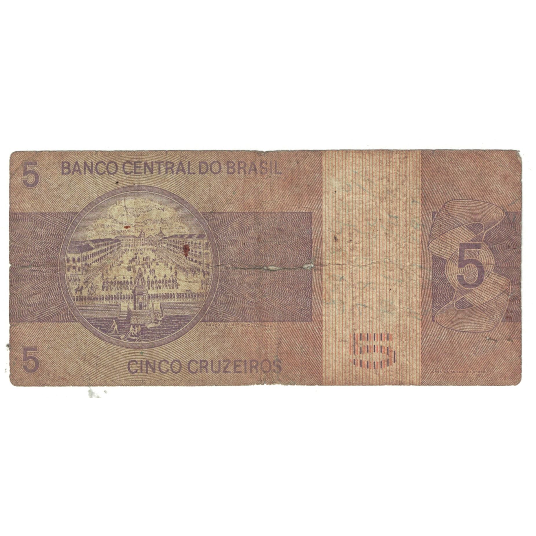 Banknote, Brazil, 5 Cruzeiros, Undated (1974), KM:192c, F(12-15)
