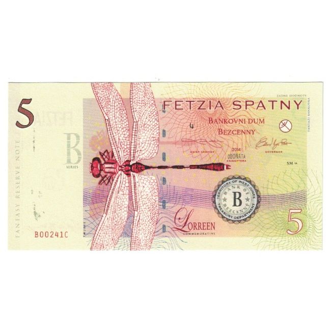 Geldschein, Eurozone, Tourist Banknote, 2014, 5 SPANY BANK OF BEZCENNY, UNZ